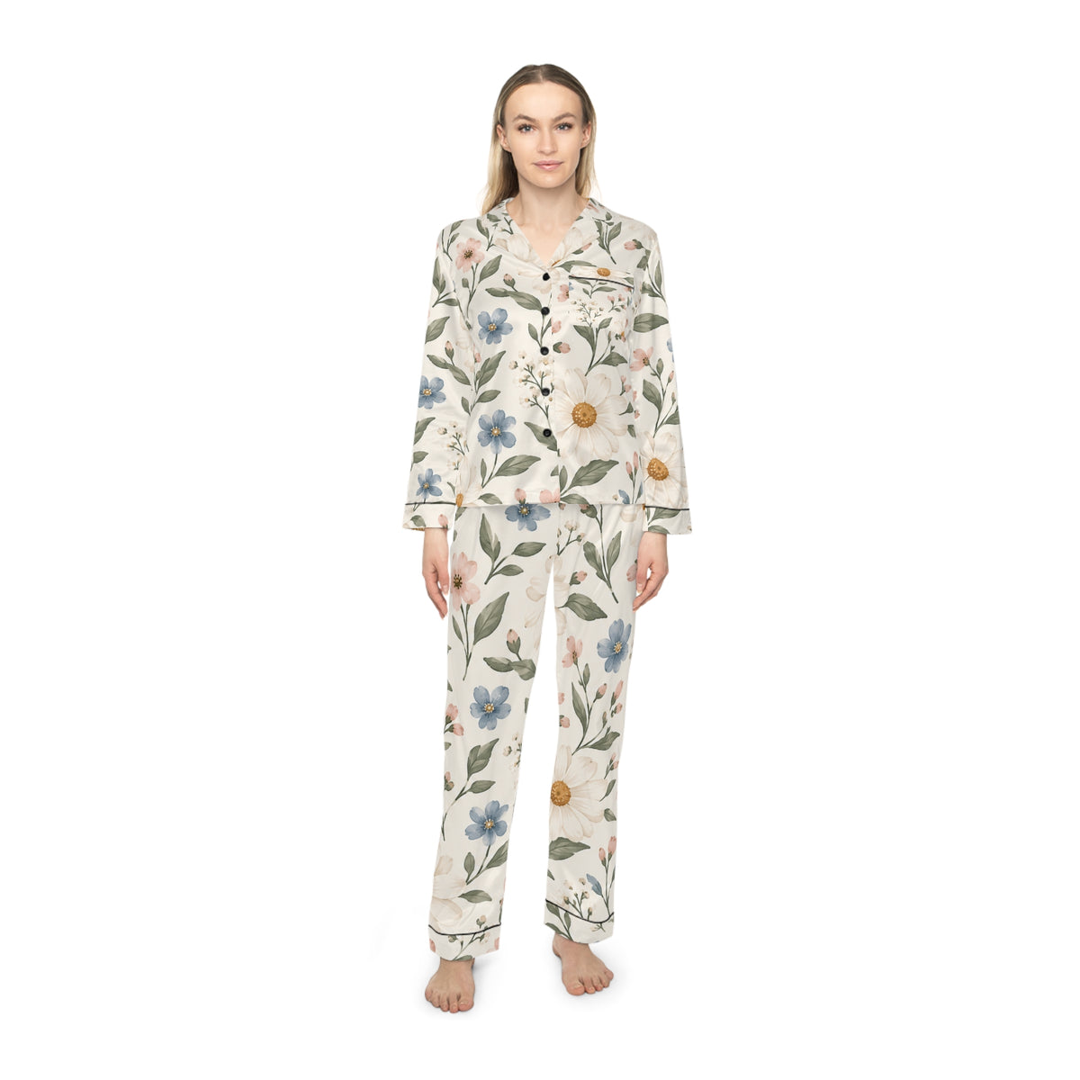 Women's Satin Pajamas (AOP)