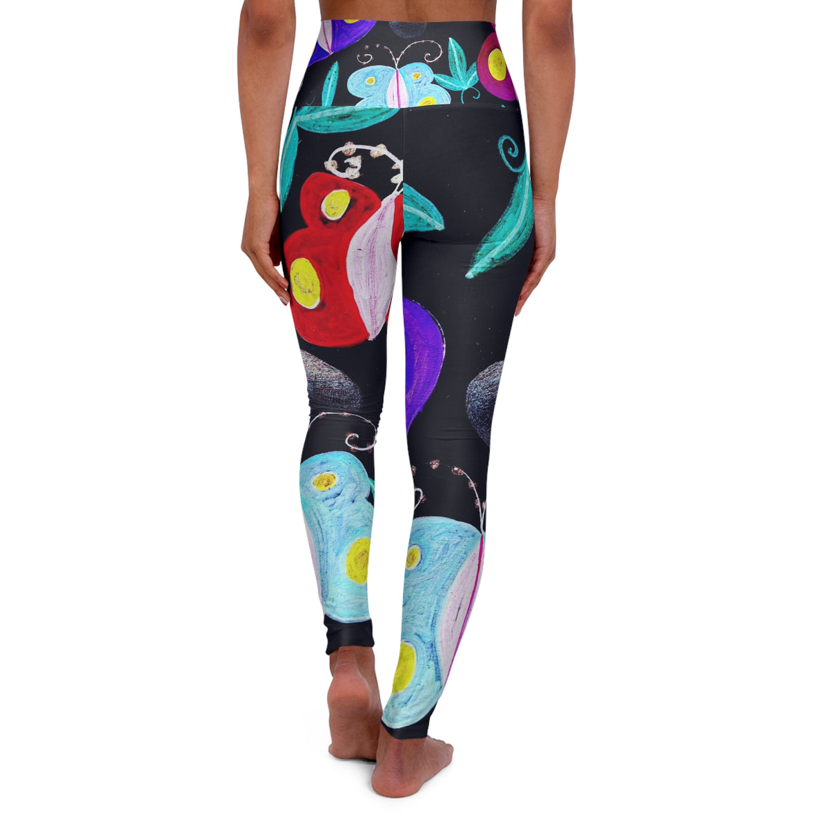 High Waisted Yoga Leggings (AOP)