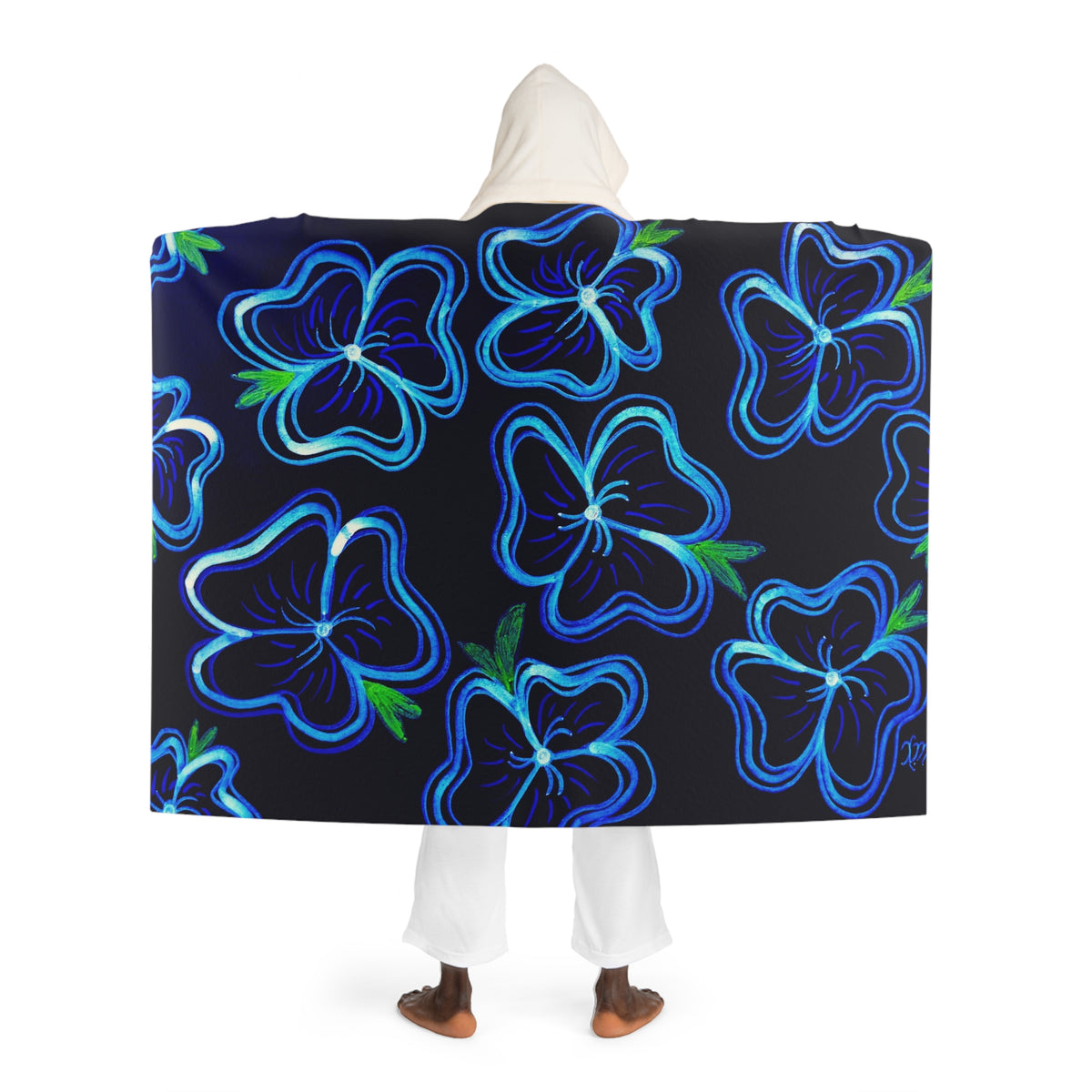 Hooded Sherpa Fleece Blanket