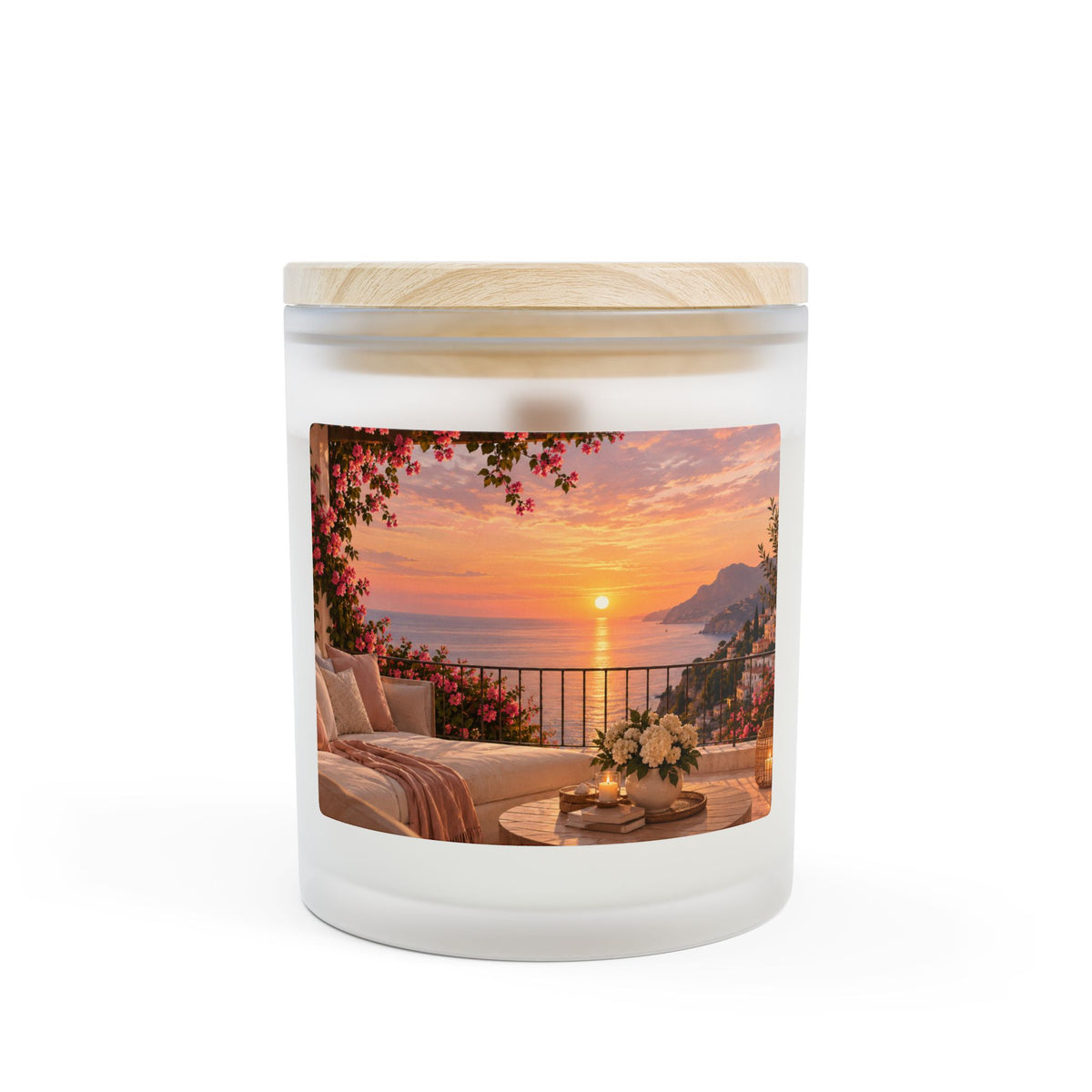 Frosted Glass Candle, 11oz