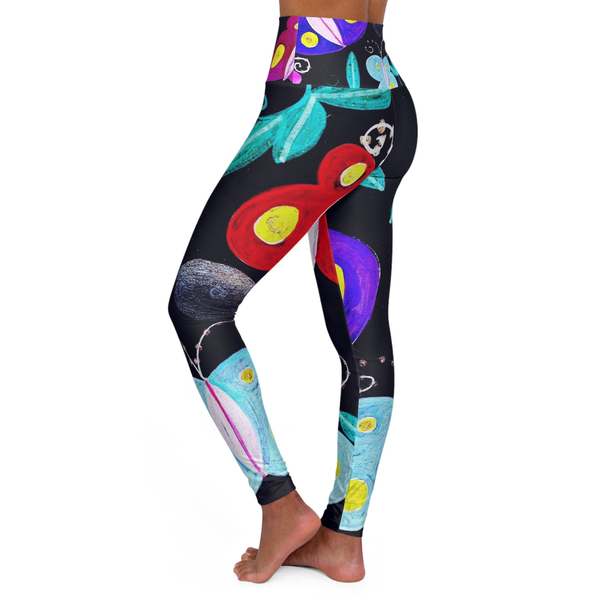 High Waisted Yoga Leggings (AOP)